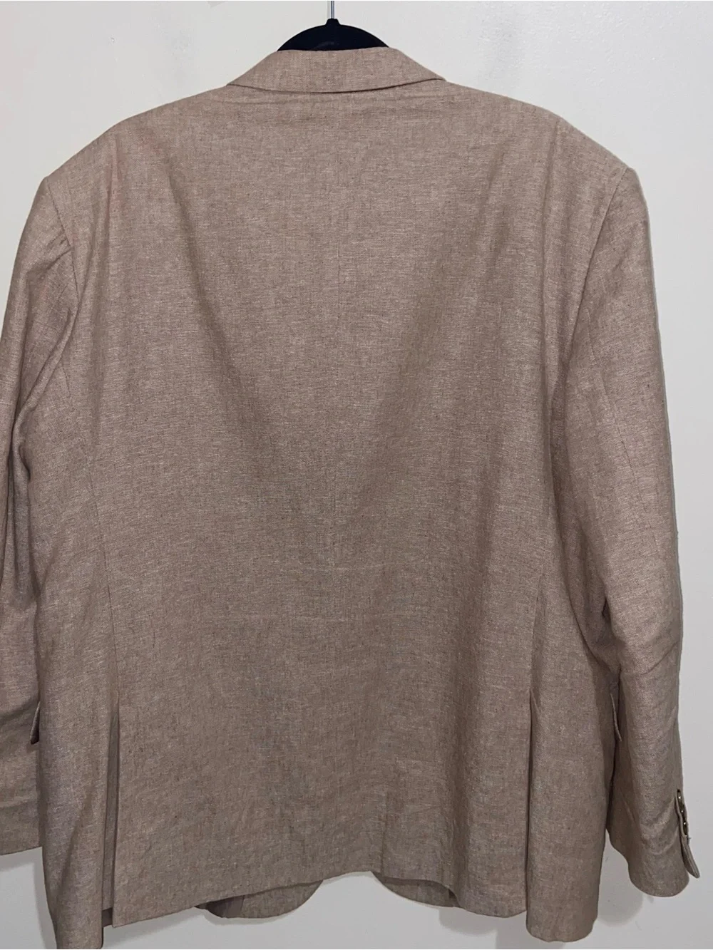 Stafford Blazer Jacket Mens 48 R Signature Linen Blend Classic Fit Sports Coat